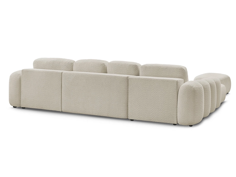 Canapé d'angle panoramique avec pouf BOBOCHIC MONTAIGNE Canapé d'angle panoramique avec pouf BOBOCHIC MONTAIGNE