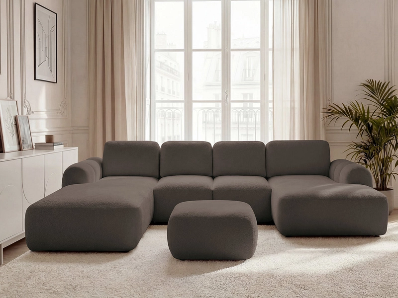 Panorama-Ecksofa mit Hocker BOBOCHIC MONTAIGNE Panorama-Ecksofa mit Hocker BOBOCHIC MONTAIGNE