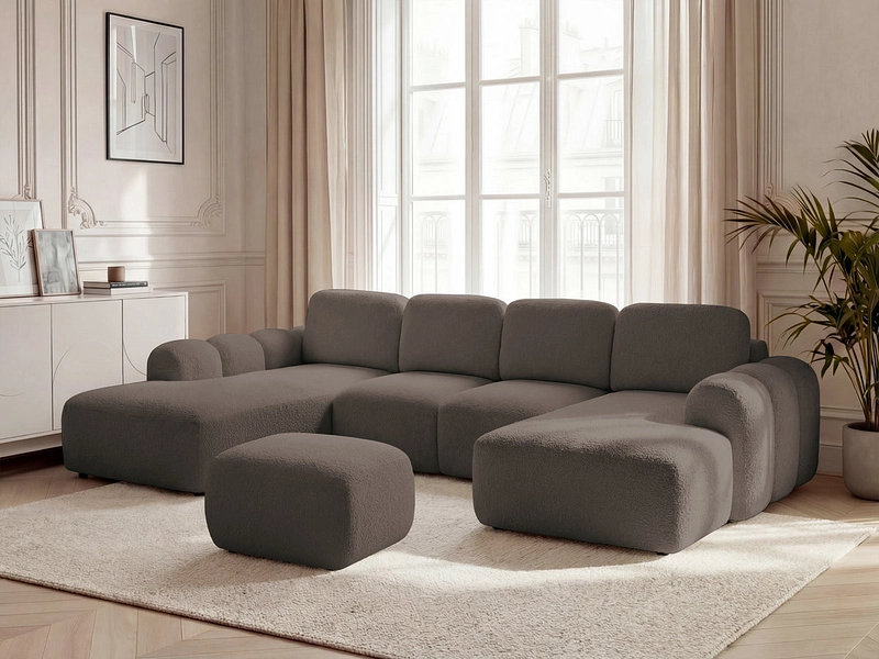 Panorama-Ecksofa mit Hocker BOBOCHIC MONTAIGNE Panorama-Ecksofa mit Hocker BOBOCHIC MONTAIGNE