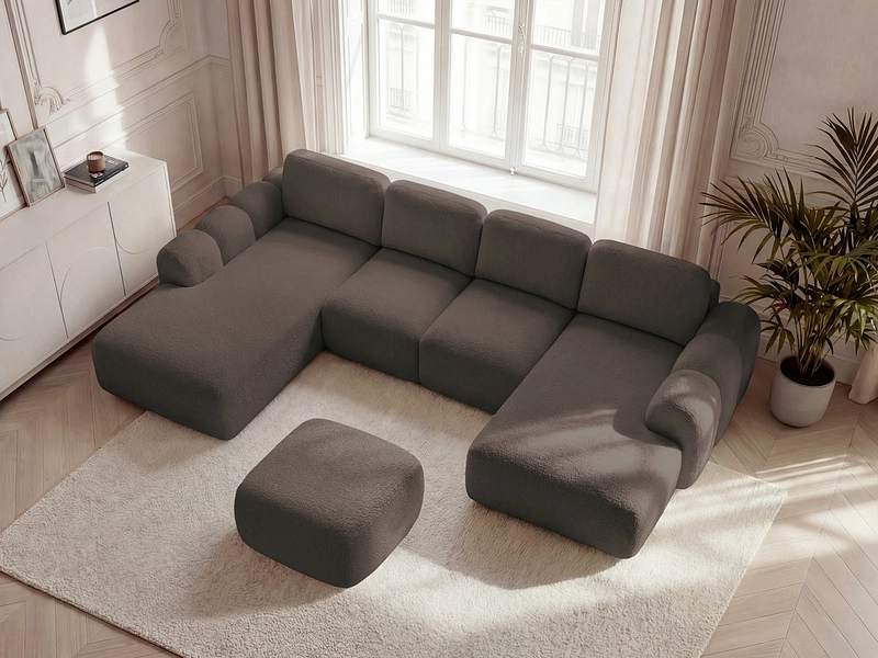 Panorama-Ecksofa mit Hocker BOBOCHIC MONTAIGNE Panorama-Ecksofa mit Hocker BOBOCHIC MONTAIGNE