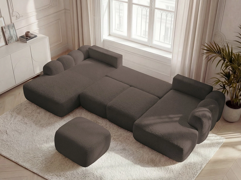 Panorama-Ecksofa mit Hocker BOBOCHIC MONTAIGNE Panorama-Ecksofa mit Hocker BOBOCHIC MONTAIGNE