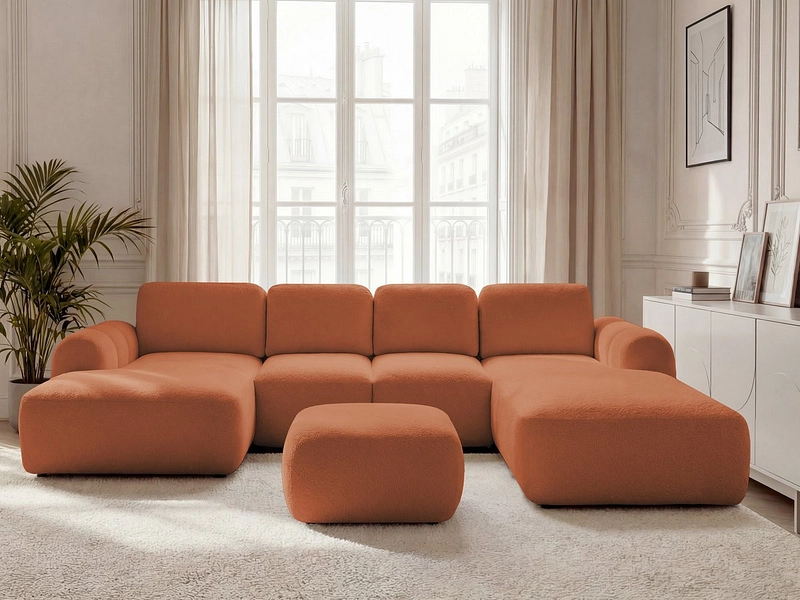 Panorama-Ecksofa mit Hocker BOBOCHIC MONTAIGNE Panorama-Ecksofa mit Hocker BOBOCHIC MONTAIGNE