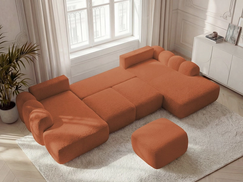 Panorama-Ecksofa mit Hocker BOBOCHIC MONTAIGNE Panorama-Ecksofa mit Hocker BOBOCHIC MONTAIGNE