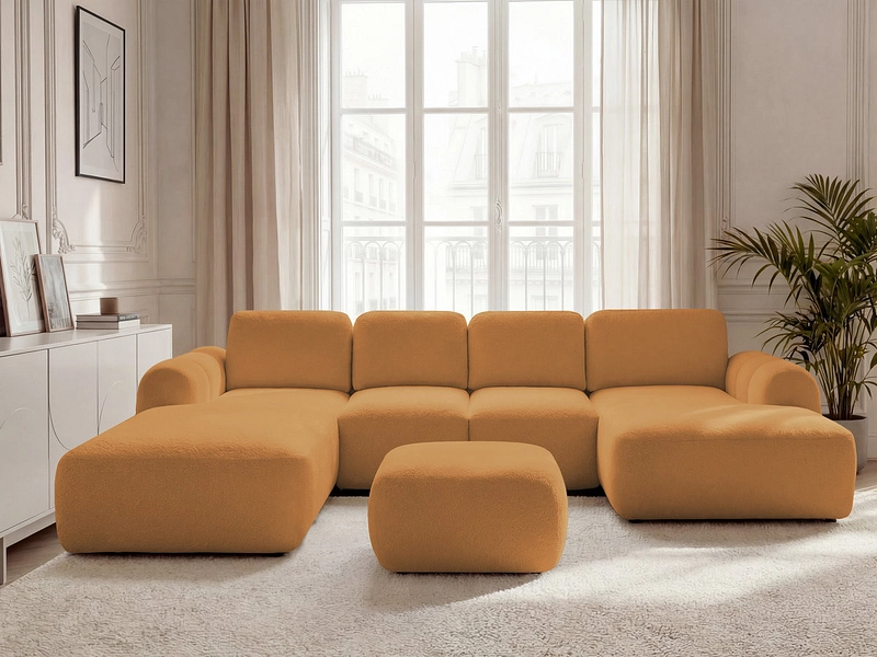 Panorama-Ecksofa mit Hocker BOBOCHIC MONTAIGNE
