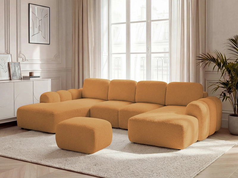 Panorama-Ecksofa mit Hocker BOBOCHIC MONTAIGNE