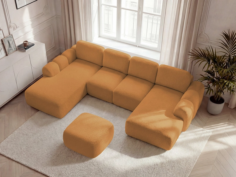 Panorama-Ecksofa mit Hocker BOBOCHIC MONTAIGNE