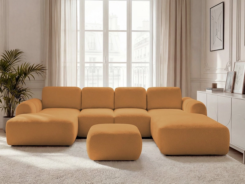 Panorama-Ecksofa mit Hocker BOBOCHIC MONTAIGNE
