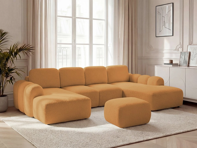 Panorama-Ecksofa mit Hocker BOBOCHIC MONTAIGNE