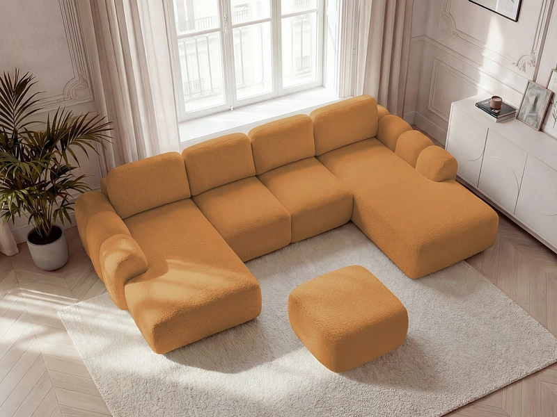 Panorama-Ecksofa mit Hocker BOBOCHIC MONTAIGNE