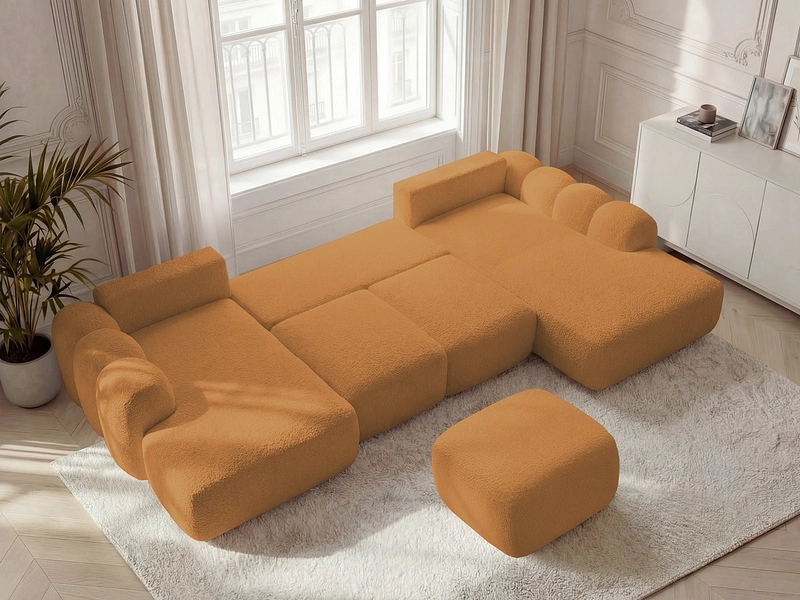 Panorama-Ecksofa mit Hocker BOBOCHIC MONTAIGNE