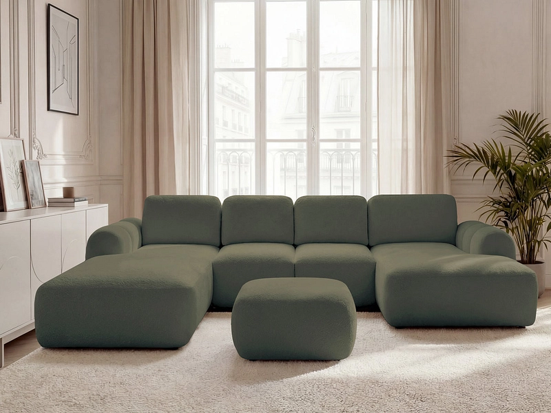 Panorama-Ecksofa mit Hocker BOBOCHIC MONTAIGNE Panorama-Ecksofa mit Hocker BOBOCHIC MONTAIGNE