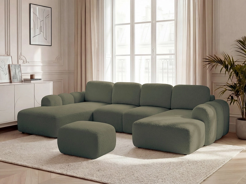 Panorama-Ecksofa mit Hocker BOBOCHIC MONTAIGNE Panorama-Ecksofa mit Hocker BOBOCHIC MONTAIGNE