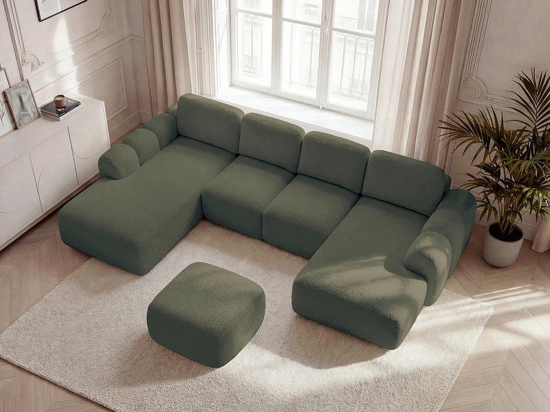 Panorama-Ecksofa mit Hocker BOBOCHIC MONTAIGNE Panorama-Ecksofa mit Hocker BOBOCHIC MONTAIGNE
