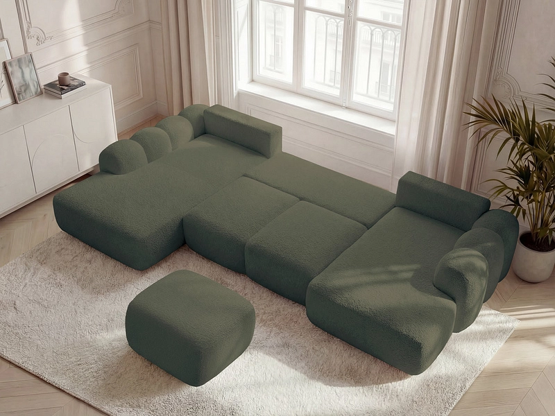 Panorama-Ecksofa mit Hocker BOBOCHIC MONTAIGNE Panorama-Ecksofa mit Hocker BOBOCHIC MONTAIGNE