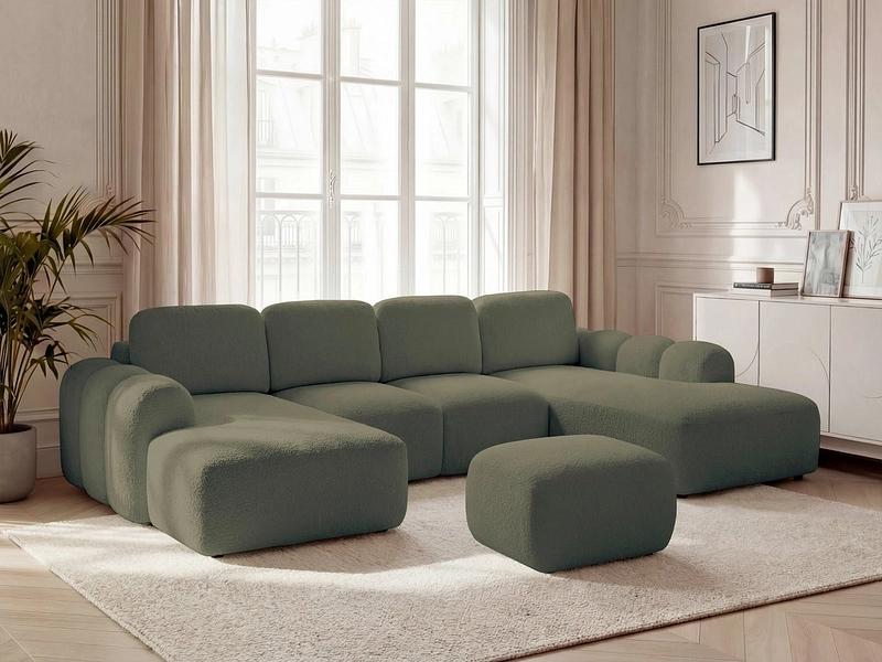 Panorama-Ecksofa mit Hocker BOBOCHIC MONTAIGNE Panorama-Ecksofa mit Hocker BOBOCHIC MONTAIGNE