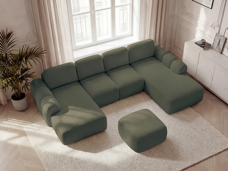 Panorama-Ecksofa mit Hocker BOBOCHIC MONTAIGNE Panorama-Ecksofa mit Hocker BOBOCHIC MONTAIGNE
