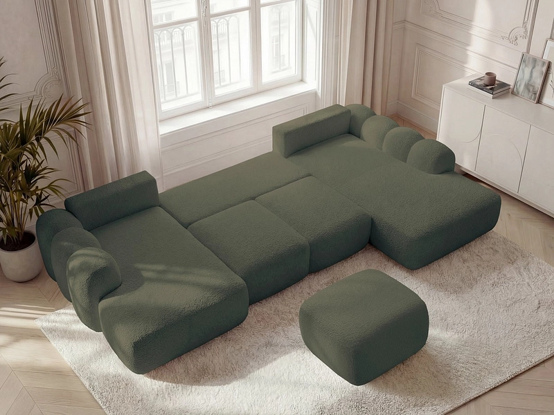 Panorama-Ecksofa mit Hocker BOBOCHIC MONTAIGNE Panorama-Ecksofa mit Hocker BOBOCHIC MONTAIGNE