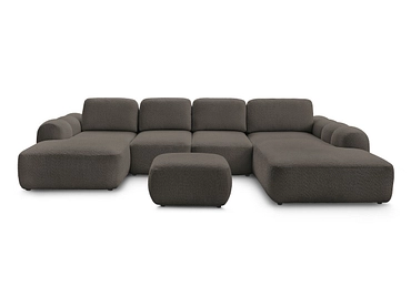 Canapé d'angle panoramique avec pouf BOBOCHIC MONTAIGNE Canapé d'angle panoramique avec pouf BOBOCHIC MONTAIGNE