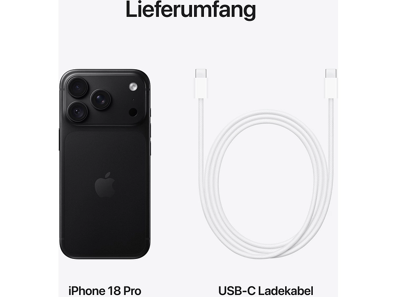 APPLE iPhone 18 Pro schwarz APPLE iPhone 18 Pro schwarz