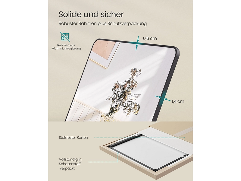 Spiegel rechteck SONGMICS SIGNATURE Spiegel rechteck SONGMICS SIGNATURE
