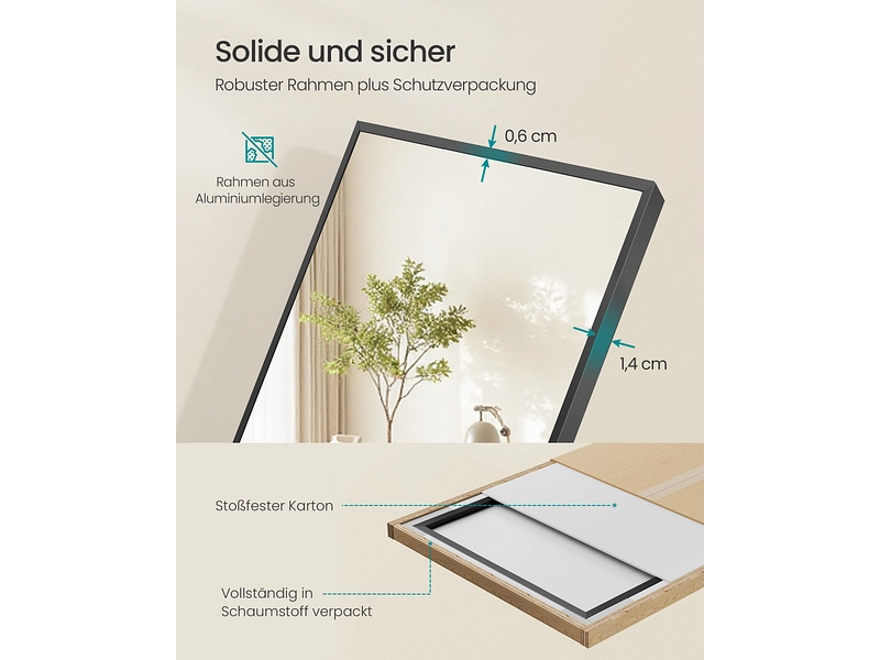 Spiegel rechteck SONGMICS ATELIER