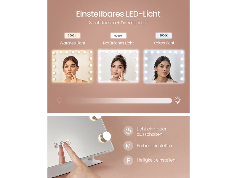 LED-Spiegel rechteck SONGMICS ÉDEN
