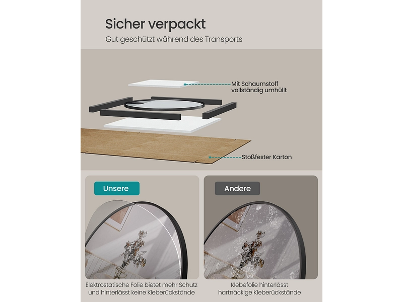 Spiegel rund SONGMICS AMBRE Spiegel rund SONGMICS AMBRE