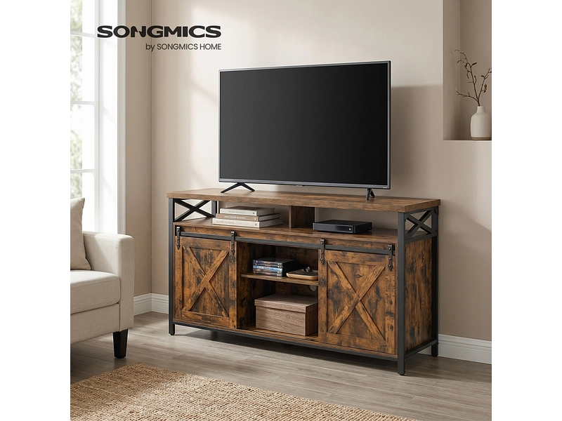 SONGMICS Meuble TV RUSTIK