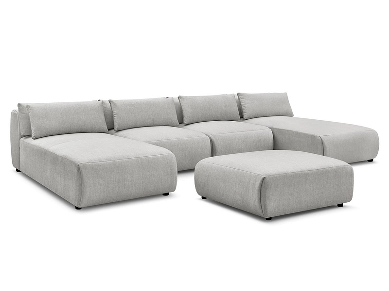 Panorama-Ecksofa mit Hocker BOBOCHIC JANA Panorama-Ecksofa mit Hocker BOBOCHIC JANA