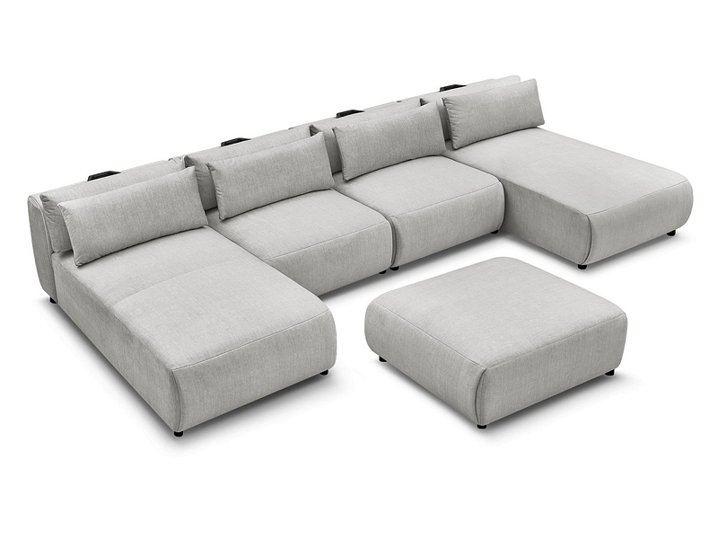 Panorama-Ecksofa mit Hocker BOBOCHIC JANA Panorama-Ecksofa mit Hocker BOBOCHIC JANA