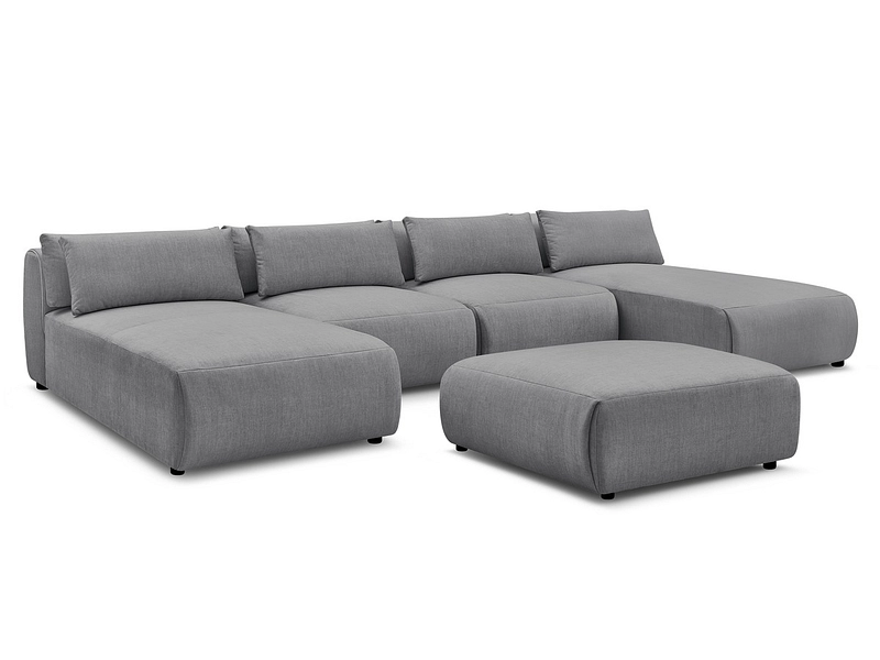 Panorama-Ecksofa mit Hocker BOBOCHIC JANA Panorama-Ecksofa mit Hocker BOBOCHIC JANA