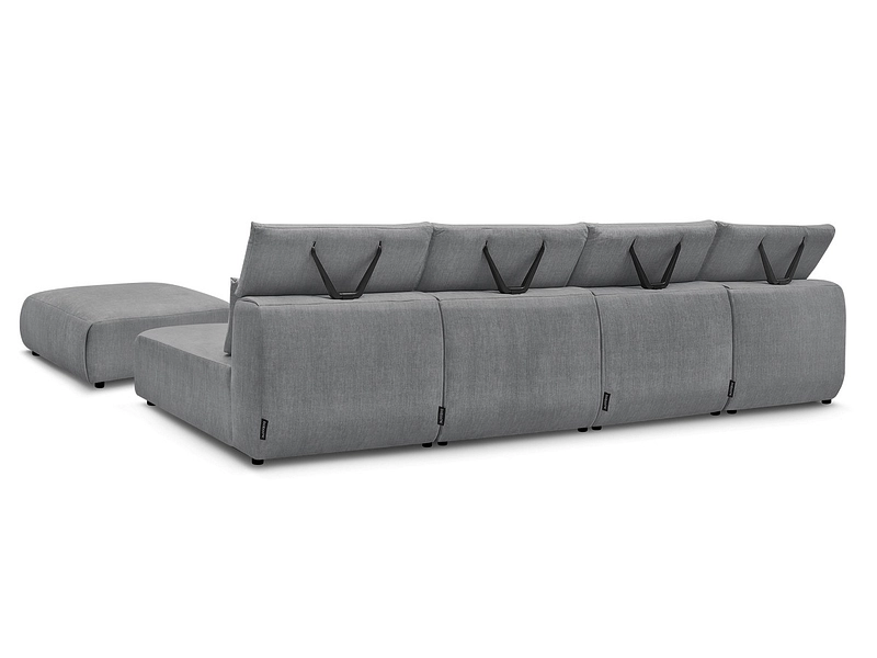 Panorama-Ecksofa mit Hocker BOBOCHIC JANA Panorama-Ecksofa mit Hocker BOBOCHIC JANA