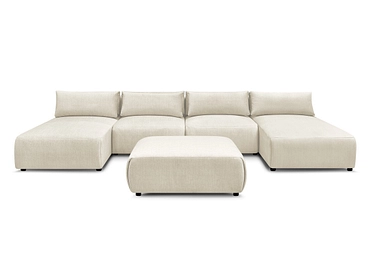 Canapé d'angle panoramique avec pouf BOBOCHIC JANA Canapé d'angle panoramique avec pouf BOBOCHIC JANA