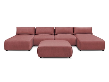 Canapé d'angle panoramique avec pouf BOBOCHIC JANA Canapé d'angle panoramique avec pouf BOBOCHIC JANA