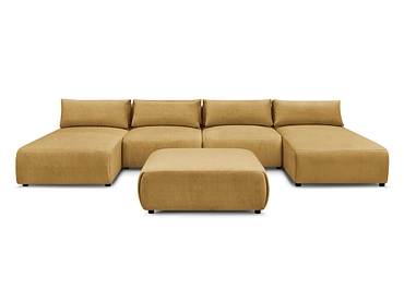 Canapé d'angle panoramique avec pouf BOBOCHIC JANA Canapé d'angle panoramique avec pouf BOBOCHIC JANA