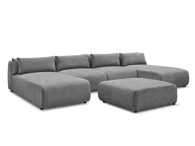 Panorama-Ecksofa mit Hocker BOBOCHIC JANA Panorama-Ecksofa mit Hocker BOBOCHIC JANA