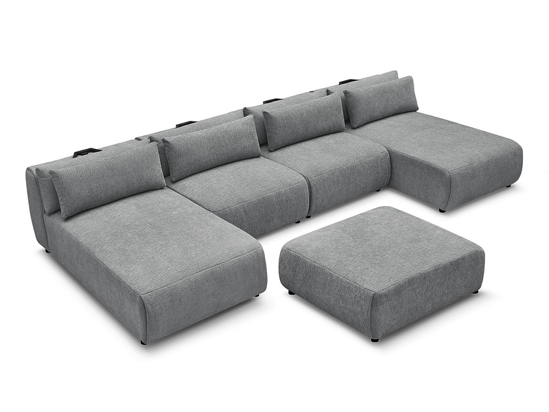 Panorama-Ecksofa mit Hocker BOBOCHIC JANA Panorama-Ecksofa mit Hocker BOBOCHIC JANA