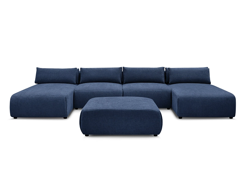 Canapé d'angle panoramique avec pouf BOBOCHIC JANA Canapé d'angle panoramique avec pouf BOBOCHIC JANA