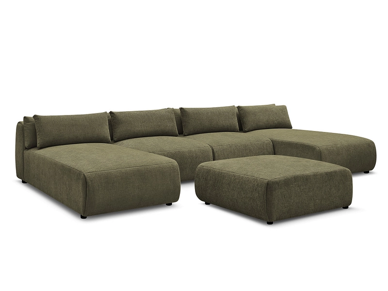 Panorama-Ecksofa mit Hocker BOBOCHIC JANA Panorama-Ecksofa mit Hocker BOBOCHIC JANA