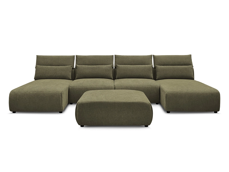 Panorama-Ecksofa mit Hocker BOBOCHIC JANA Panorama-Ecksofa mit Hocker BOBOCHIC JANA