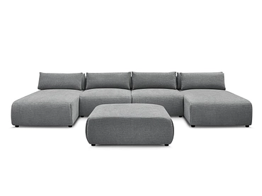 Panorama-Ecksofa mit Hocker BOBOCHIC JANA Panorama-Ecksofa mit Hocker BOBOCHIC JANA