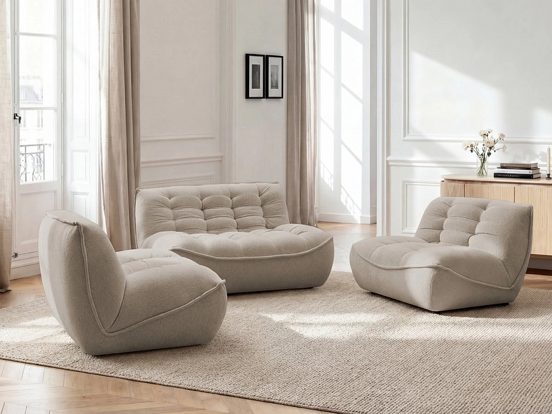 BOBOCHIC Divano 3 posti con pouf SERENA BOBOCHIC Divano 3 posti con pouf SERENA
