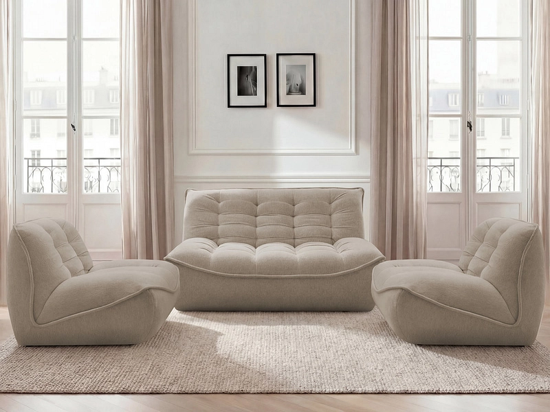 BOBOCHIC Divano 3 posti con pouf SERENA BOBOCHIC Divano 3 posti con pouf SERENA