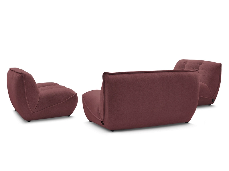 BOBOCHIC Canapé 3 places avec pouf SERENA