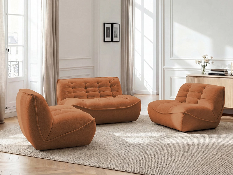BOBOCHIC Divano 3 posti con pouf SERENA BOBOCHIC Divano 3 posti con pouf SERENA