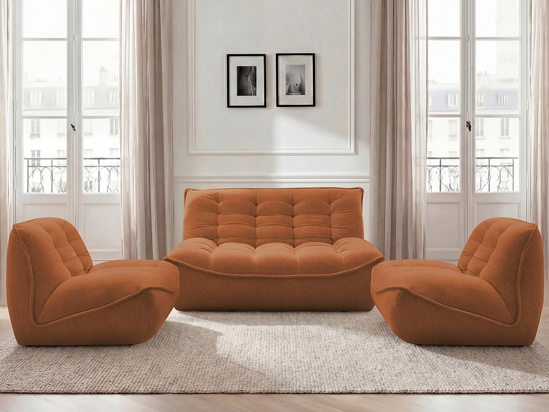 BOBOCHIC Divano 3 posti con pouf SERENA BOBOCHIC Divano 3 posti con pouf SERENA