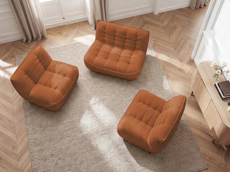 BOBOCHIC Divano 3 posti con pouf SERENA BOBOCHIC Divano 3 posti con pouf SERENA