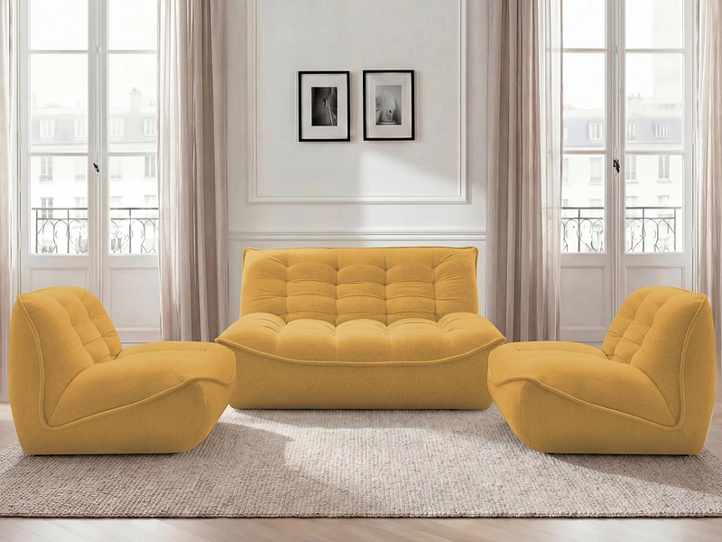 BOBOCHIC Canapé 3 places avec pouf SERENA BOBOCHIC Canapé 3 places avec pouf SERENA