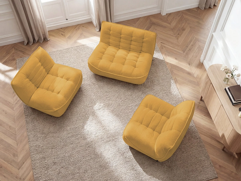 BOBOCHIC Canapé 3 places avec pouf SERENA BOBOCHIC Canapé 3 places avec pouf SERENA