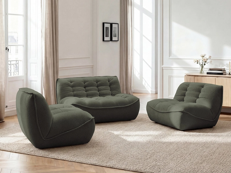 BOBOCHIC Canapé 3 places avec pouf SERENA BOBOCHIC Canapé 3 places avec pouf SERENA